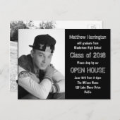 Guys High School Graduation Photo Invitations (Devant / Derrière)