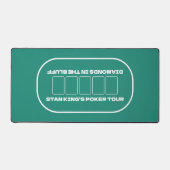 Guy's Night Texas Hold'em Groene Witte Poker Tafel Bureaumat (Voorkant)