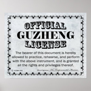 Guzheng-licentie Poster