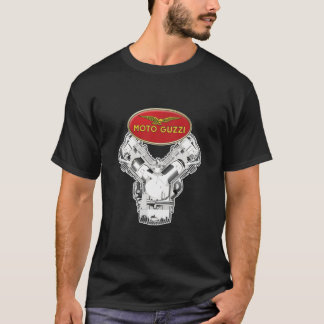 Guzzi-Logo en -motor T-shirt