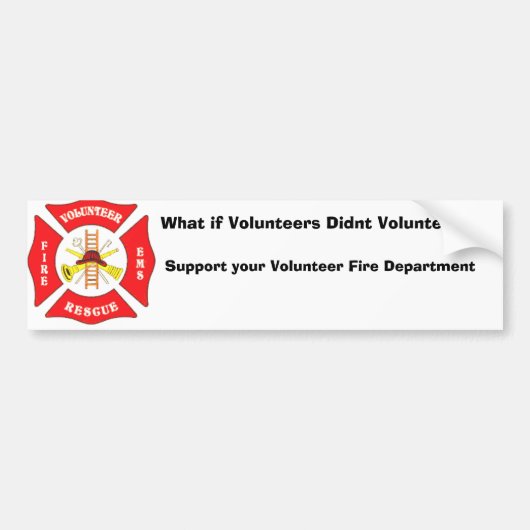 gvfa_a, wat als Volunteers Didnt Volunteer?, Su... Bumpersticker (Voorkant)