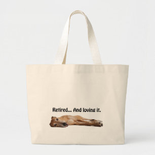 GVV Greyhound in ruste en liefhebbend Grote Tote Bag