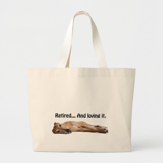 GVV Greyhound in ruste en liefhebbend Grote Tote Bag (Voorkant)