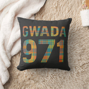 GWADA 971 Madras Vibrant – Guadeloupse trots Kussen