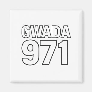 GWADA 971   Trots Guadeloupe Stedelijke Stijl Magneet