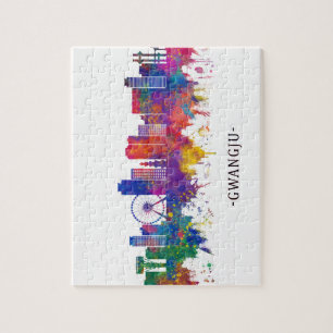 Gwangju South Korea Skyline Legpuzzel