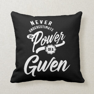 Gwen Persoonlijke naam Birthday Gift Kussen