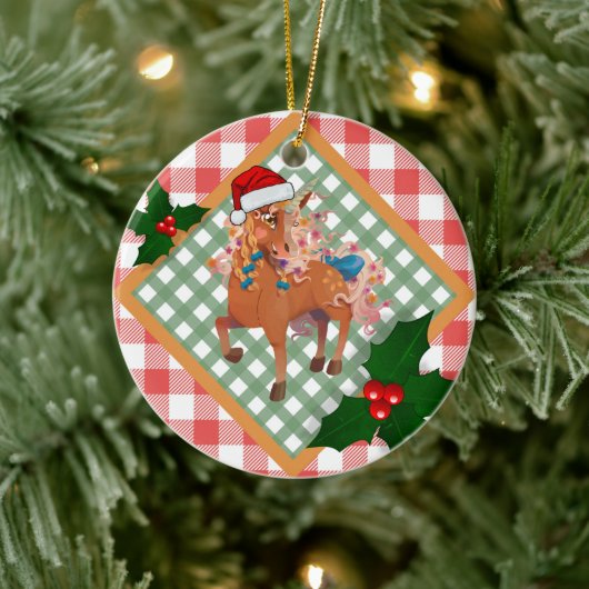 Gwenhwyer Holiday Plaid Ornament (Boom)