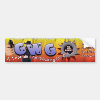 GWG - MEISJE MET EEN PISTOLEN BUMPERSTICKER