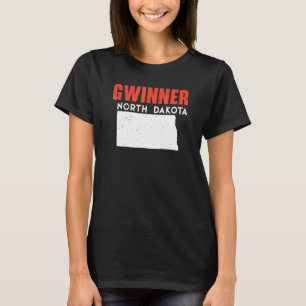 Gwinnaar North Dakota Verenigde Staten Amerikaanse T-shirt