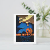 GWR Air Services  Poster Europe Briefkaart (Staand voorkant)