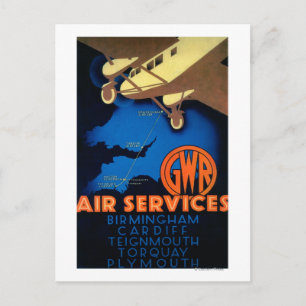 GWR Air Services  Poster Europe Briefkaart
