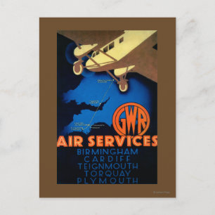 GWR Air Services  Poster Europe Briefkaart