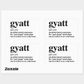 Gyatt Definitie Rechthoekige Sticker (Vel)