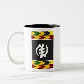 Gye Nyame Adinkra Mok met kleurrijke Kente Accent