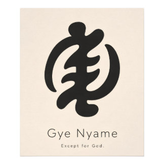 Gye Nyame Adinkra Symbool | Minimalistische Afrika Foto Afdruk
