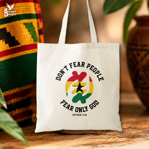 Gye Nyame Adinkra VREES ALLEEN GOD Christelijk Gha Tote Bag