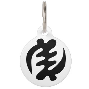 Gye Nyame God is het hoogste adinkra-symbool Huisdierpenning