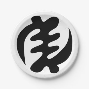 Gye Nyame God is het hoogste adinkra-symbool Papieren Bordje