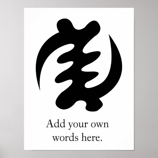 Gye Nyame | God is het hoogste adinkra-symbool Poster (Voorkant)