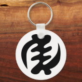 Gye Nyame | God is het hoogste adinkra-symbool Sleutelhanger (Voorkant)