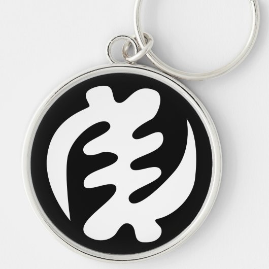 Gye Nyame | God is het hoogste adinkra-symbool Sleutelhanger (Voorkant)