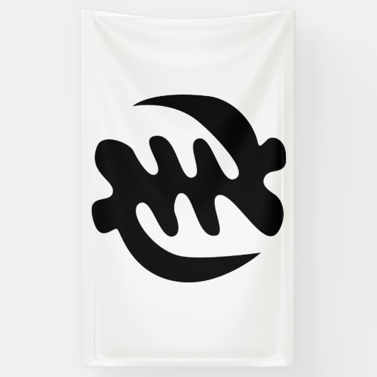 Gye Nyame | God is het hoogste adinkra-symbool Spandoek (Verticaal)