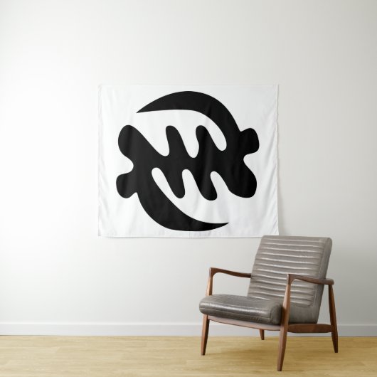 Gye Nyame | God is het hoogste adinkra-symbool Wandkleed (In Situ (horizontaal))