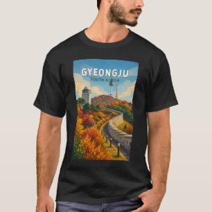 Gyeongju Zuid-Korea Illustratie Reis Kunst T-shirt