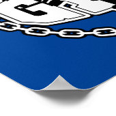 Gym Barbell Logo Thunder_Cove Poster (Hoek)