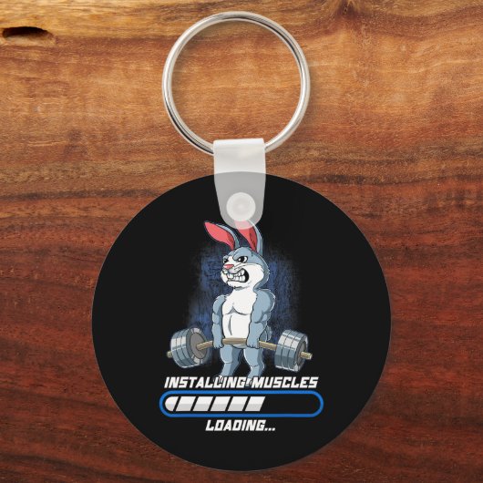 Gym Bodybuilding Installing Muscles  Sleutelhanger (Voorkant)