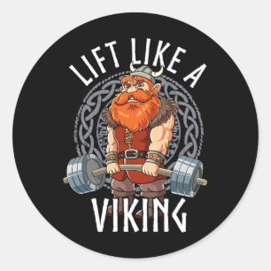Gym Bodybuilding Lichten Als Een Viking Ronde Sticker