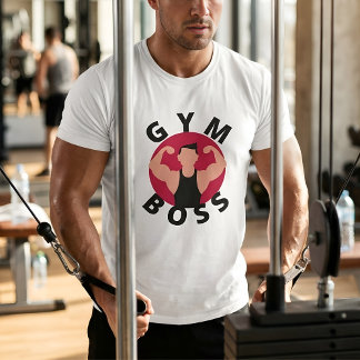 Gym Boss Fitness Red Sun Graphic Workout T-shirt