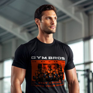 Gym Bros T-Shirt   Broederschap Workout Motivatie 