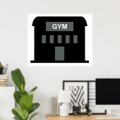 Gym Building Poster (Thuiskantoor)