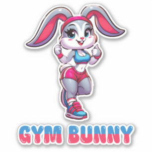 Gym Bunny Sticker