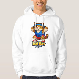 Gym Cat Humor Artwork – Funny Workout Style Hoodie