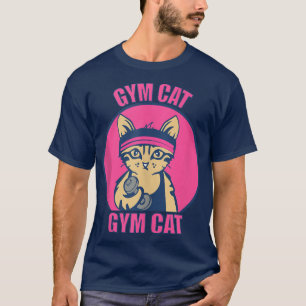 Gym Cat Kitten Weightlift Fitnesstraining 148 T-shirt