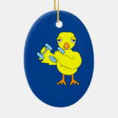 Gym Chick Keramisch Ornament (Achterkant)
