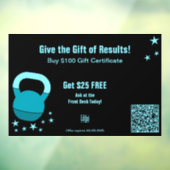 Gym Christmas Gift Results Certificate Promotion Raamsticker (Vel 3)