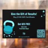 Gym Christmas Gift Results Certificate Promotion Raamsticker (Vel 2)