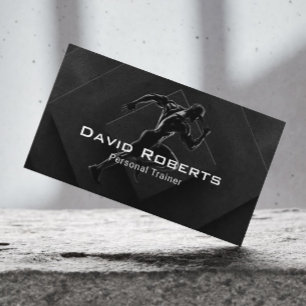 Gym Coach Fitness Personal Trainer Modern Zwart Visitekaartje
