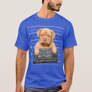 Gym Cute Puppy Mok voor krommen in vierkant rack T-shirt