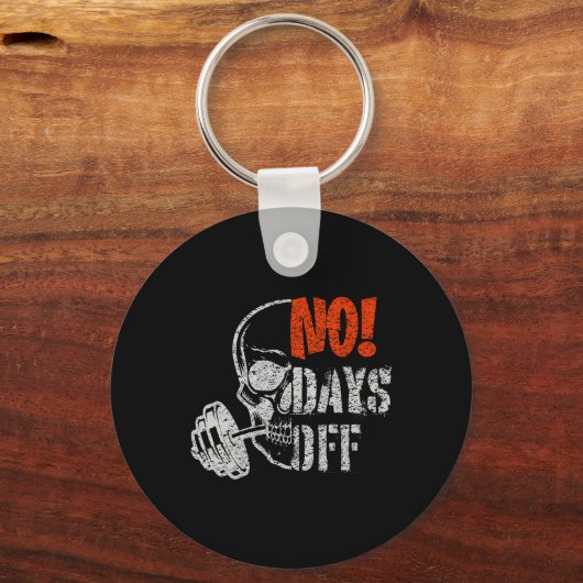 Gym Day Skull Weightlifting Gym Motivation And Fit Sleutelhanger (Voorkant)