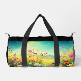 Gym & Duffel Tas met kleurrijke weide