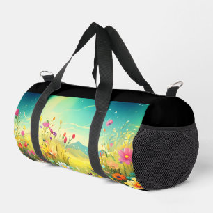 Gym & Duffel Tas met kleurrijke weide