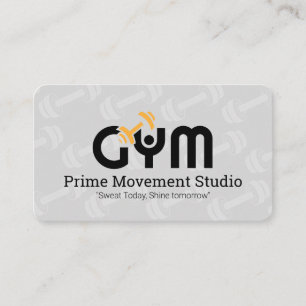 Gym Dumbbell Logo gezondheidsfitness Visitekaartje
