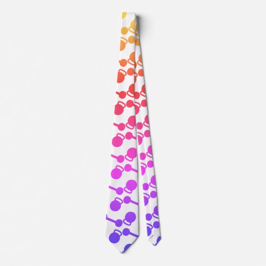Gym Dumbbells Pattern Stropdas (Voorkant)