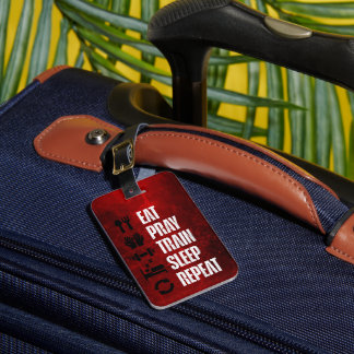 Gym Eet Bid Train Slaap Herhaal Bagage Label