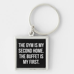 Gym en Buffet is mijn huis, Bulking - Grappig werk Sleutelhanger
